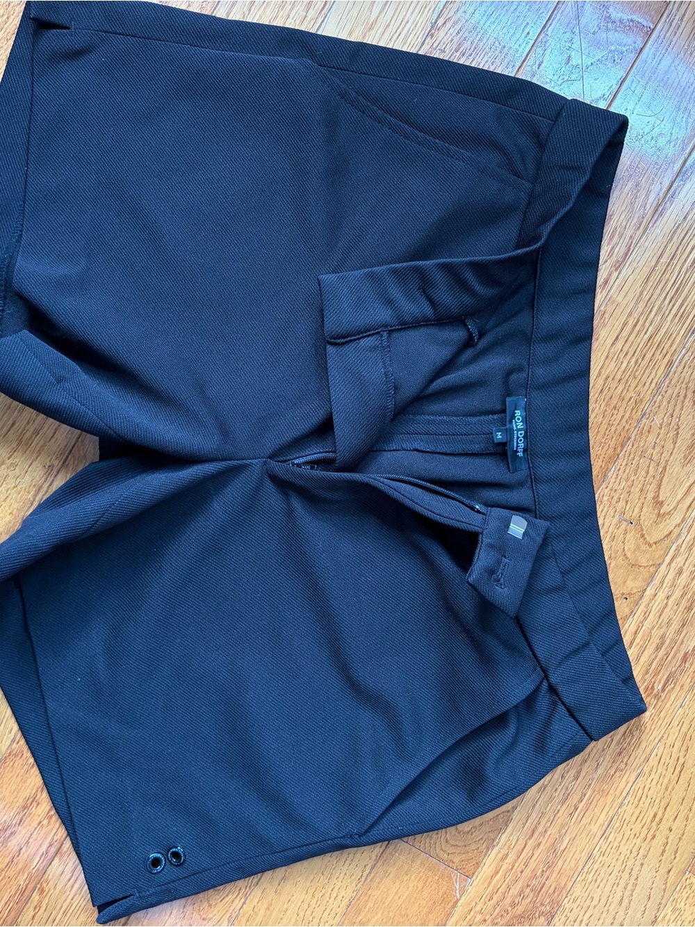 Men’s Black Flat-Front Performance Shorts